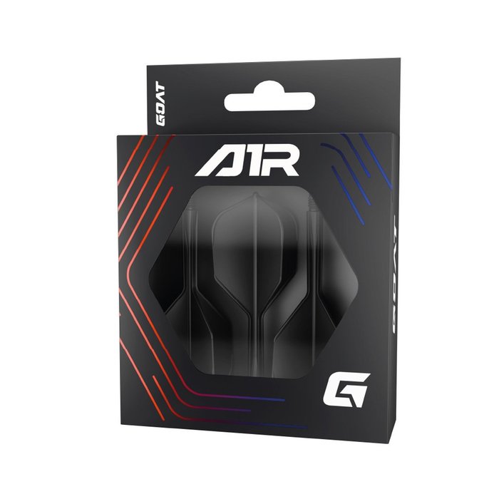 GOAT A1R Black NO6 - Dart Flights - Individuelle Lasergravur (Personalisiert)