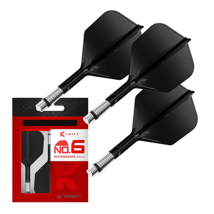 Target K-Shift Black NO6 - Dart Flights - Individuelle Lasergravur (Personalisiert)