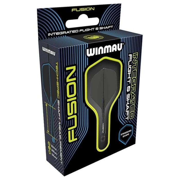 Winmau Fusion Flight Shaft System Standard Schwarz - Individuelle Lasergravur (Personalisiert)